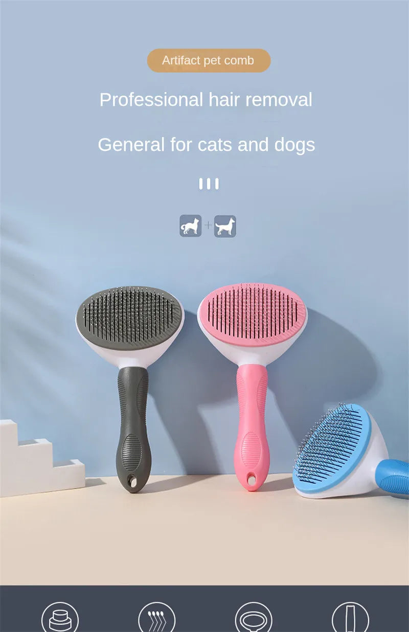 Non-Slip Self-Cleaning Grooming Brush