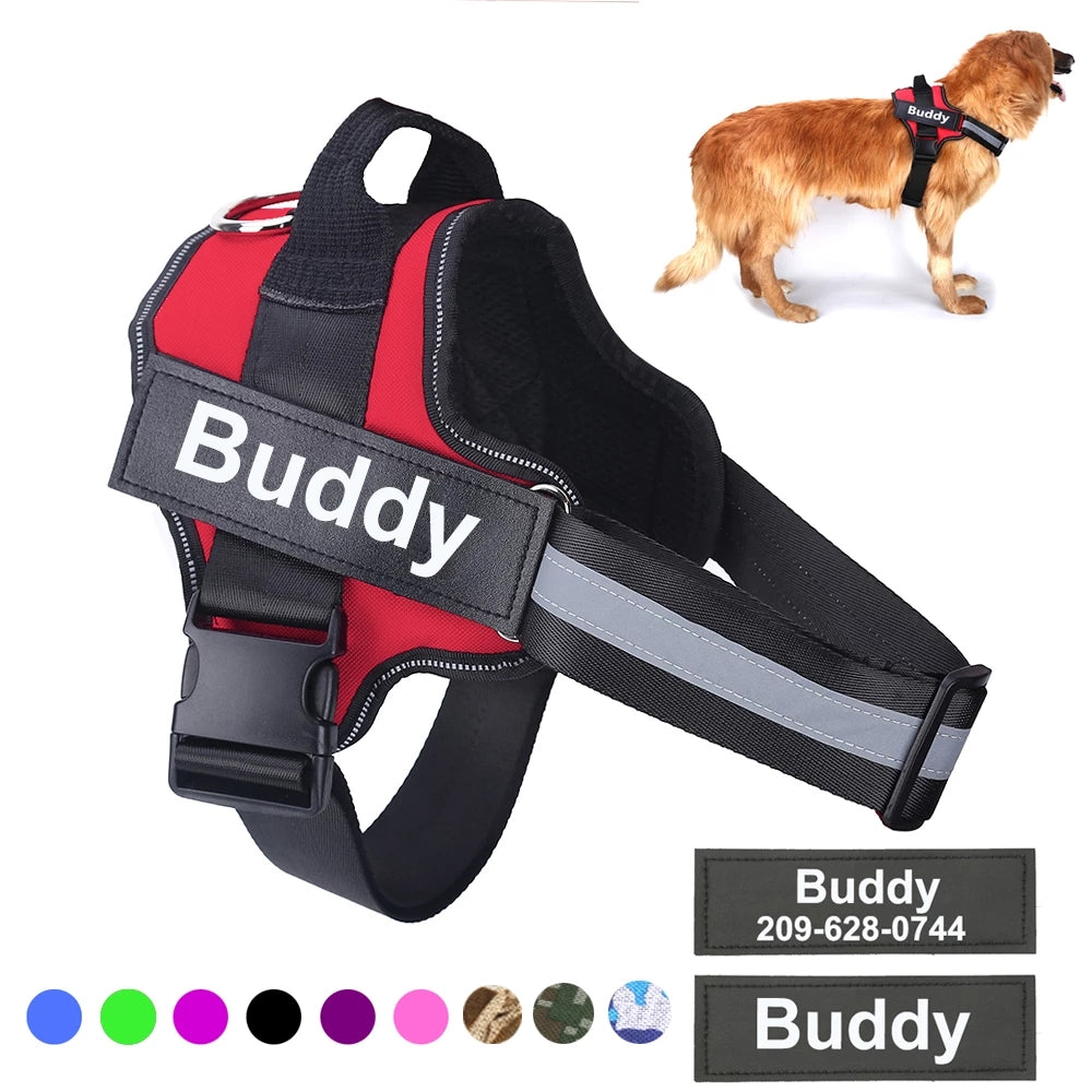 Breathable No Pull Personalized Dog Harness