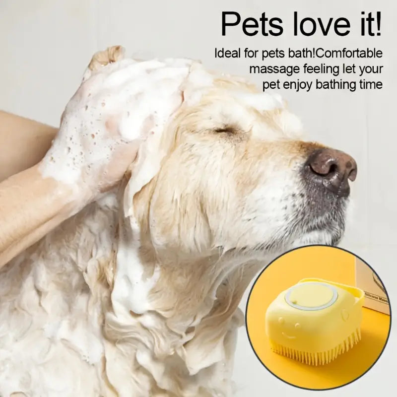 Soft Silicone Bath & Massage brush for pets