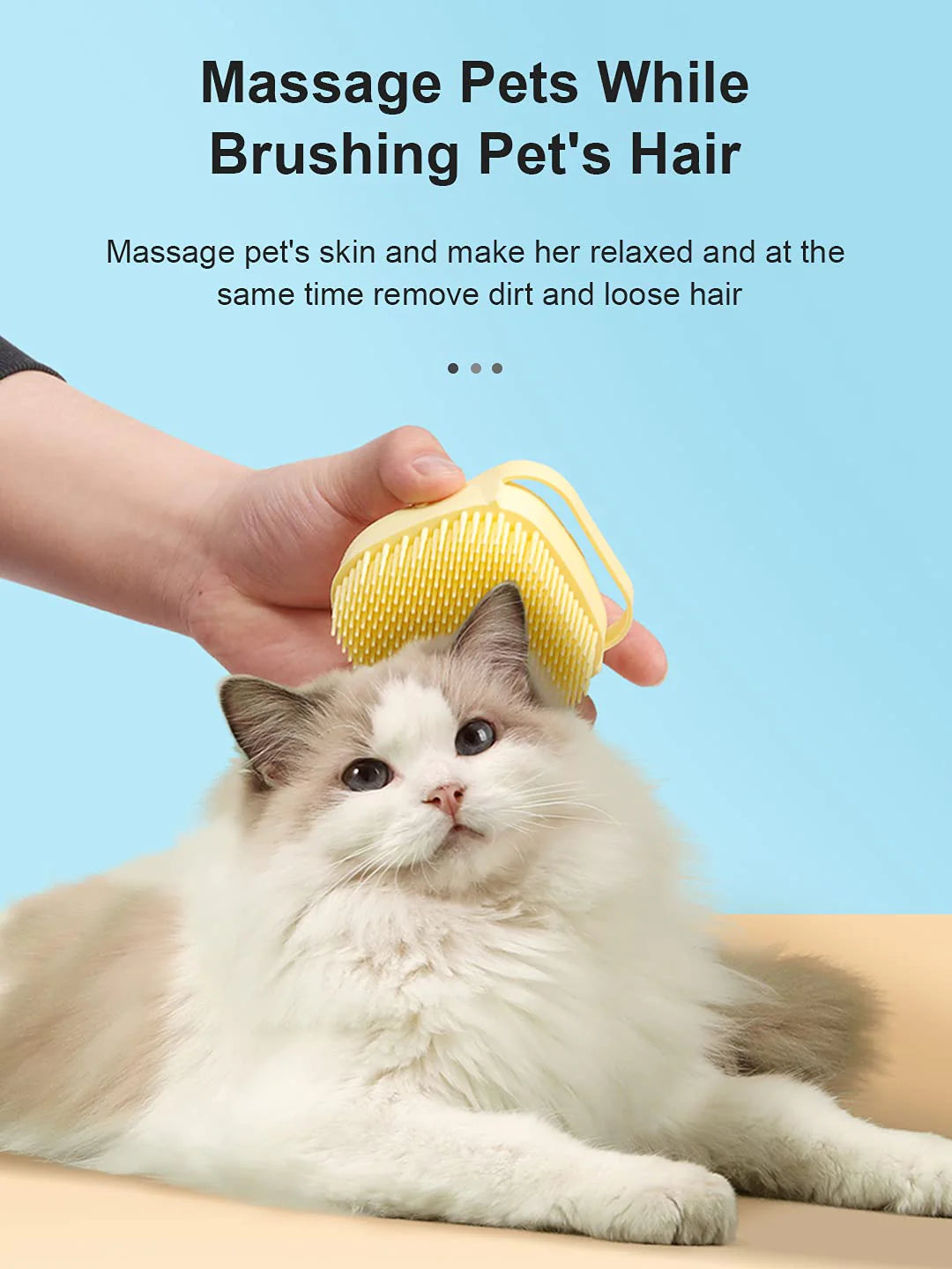 Soft Silicone Bath & Massage brush for pets