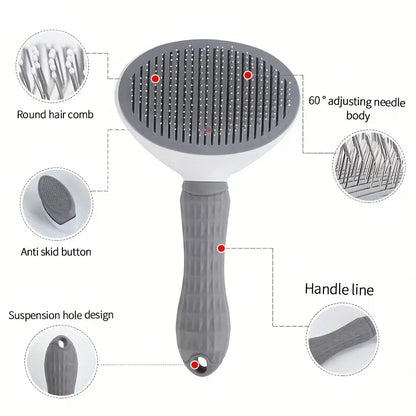 Non-Slip Self-Cleaning Grooming Brush